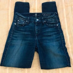 7 for all mankind high rise skinny jeans